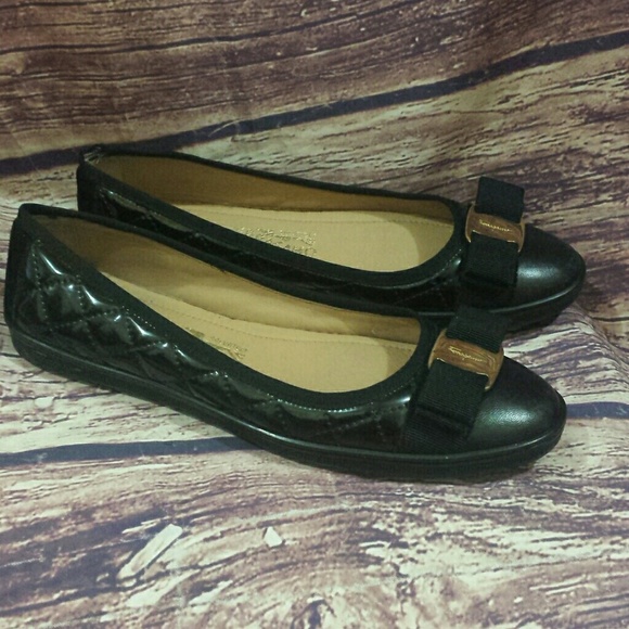 ferragamo quilted flats